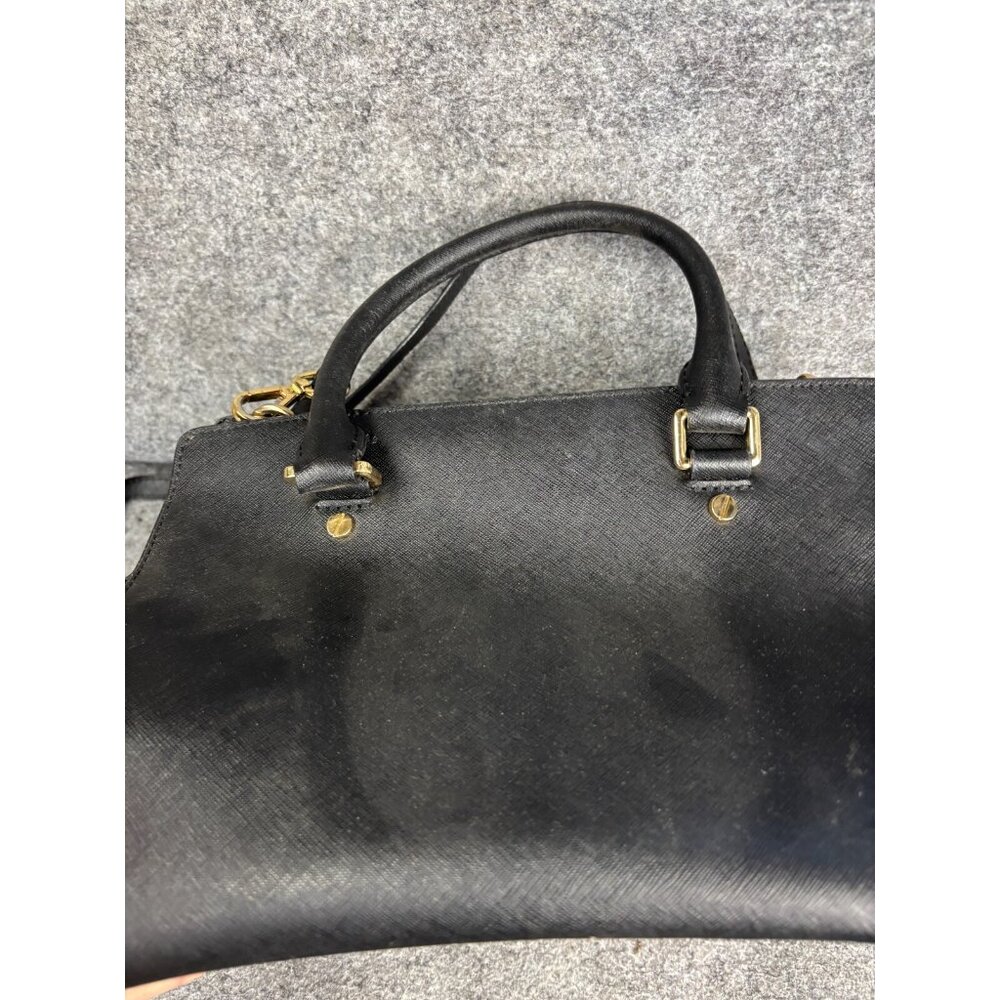Michael‎ Kors Selma Black Saffiano Leather Large Satchel Crossbody Shoulder Bag - Picture 7 of 8